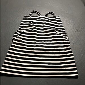 Free Assembly Criss-Cross Back Striped Tank Top